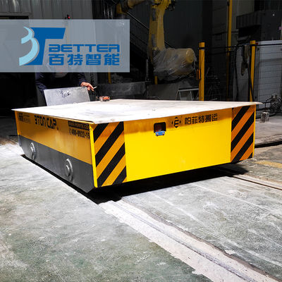 China Supplier Material Handling Rail Transfer Cart Flat Trolley
