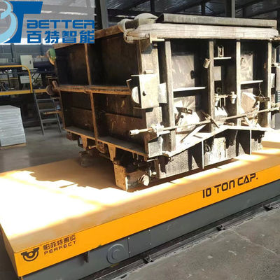 220 Ton Load Capacity Electric Platform Transfer Cart with Rail Guidance and Anti-Slip Platform
