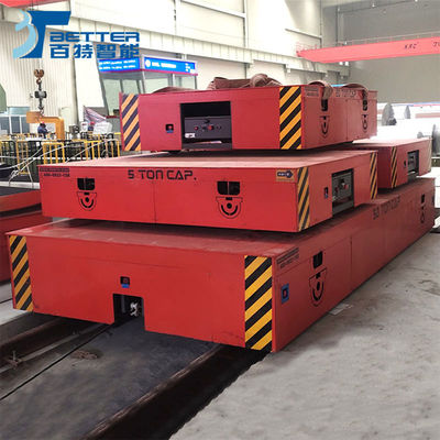 China Supplier 55 Ton Electric Transfer Cart Rail Trolley for Steel Mill