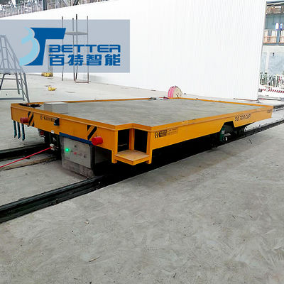 Heavy Duty Steel Cross Rail Bidirectional Transfer Cart Rugged Industrial Platform