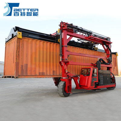Remote Controlled Straddle Carrier Electric Cargo Transfer Cart For Workshop Terminal