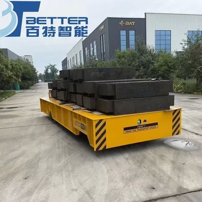220 Ton Load Capacity Electric Platform Transfer Cart with Rail Guidance and Anti-Slip Platform