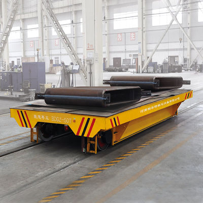Industrial Material Transport Heavy Duty Rail Transfer Cart With Custom Loading Platforms