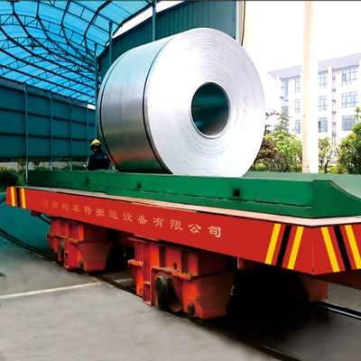 Steel Mill Moving Metal Parts Custom Handling Cart Motorized Rail Vehicle