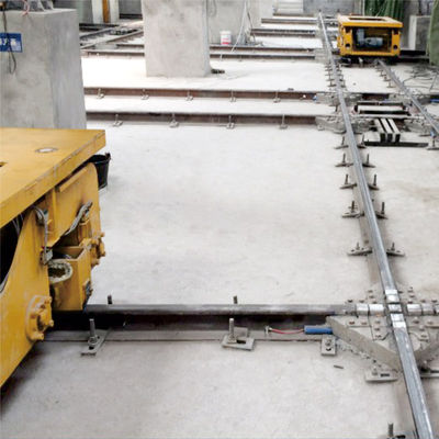 Cross Rail Transfer Cart with dc traction motors and built in battery for electrical control of flat cart start stop and speed control