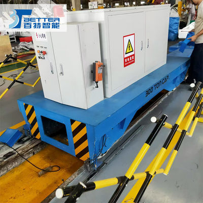 Industrial Rail Transfer Cart with 85 Ton Load Capacity, Remote Data Acquisition, and Corrosion-Resistant Steel Frame for Steel Plants and Ports
