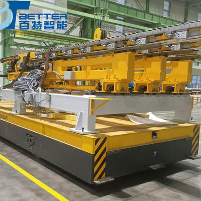 Industrial Rail Transfer Cart with 85 Ton Load Capacity, Remote Data Acquisition, and Corrosion-Resistant Steel Frame for Steel Plants and Ports