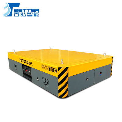 Automated Guided Vehicle Heavy Load Transport Platform Operating on Floor Mounted Rails for Manufacturing and Industrial