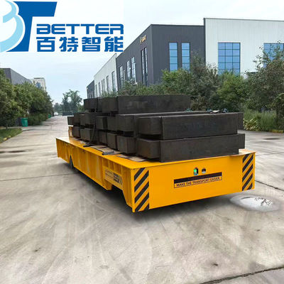 Motorized Transfer Cart Electric Transport Bogie for Heavy Duty Cargo
