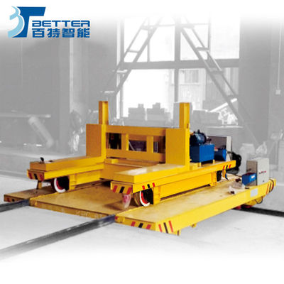 Industrial Rail Transfer Cart With Electric Drive System And Robust Steel Frame For Heavy Duty Material Transportation