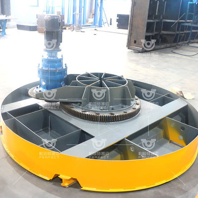 190 Ton Pallet Electric Handling Bogie Turntable Running Transfer Cart On Rail