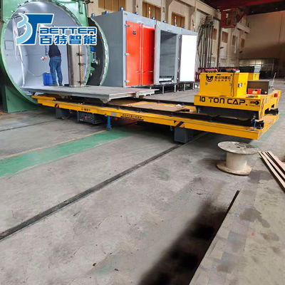 Heavy Duty Rail Transfer Trolley For Heavy Load Industrial Material Handling