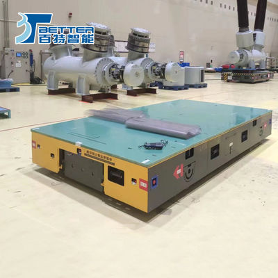 Trackless Omnidirectional Transfer Cart Offering Longitudinal and Transverse Mobility with Automatic Stop Safety Detection