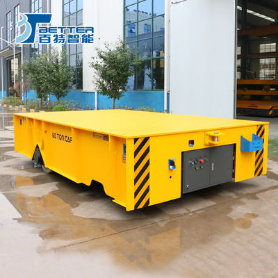 Trackless Omnidirectional Transfer Cart Offering Longitudinal and Transverse Mobility with Automatic Stop Safety Detection