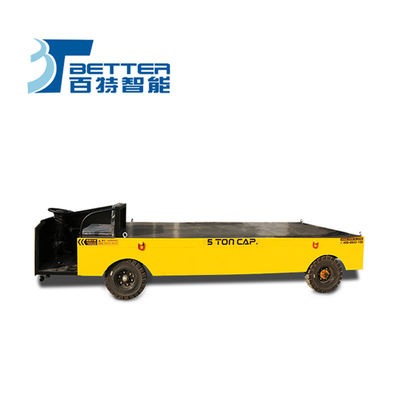 Industrial Electric Steering Wheel Transfer Cart Powerful Drive Rugged Body