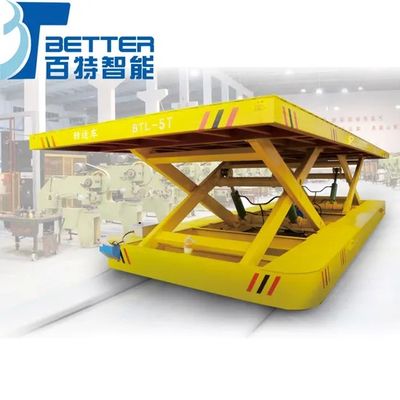 Battery Powered Hydraulic Lifting Transfer Car For Die Plant Cargo Handling