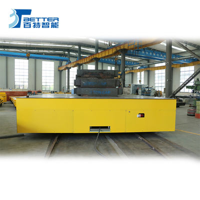 Rubber Wheel Rail Guided Transfer Cart On Steel Bar Agv Guided Vehicle