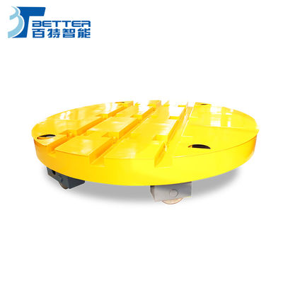 Motorized Turntable Transfer Cart on Crossed Rails Handling
