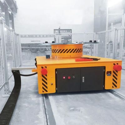 Industrial Material Transport Heavy Duty Rail Transfer Cart With Custom Loading Platforms