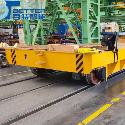 Industrial Rail Transfer Cart with 85 Ton Load Capacity, Remote Data Acquisition, and Corrosion-Resistant Steel Frame for Steel Plants and Ports