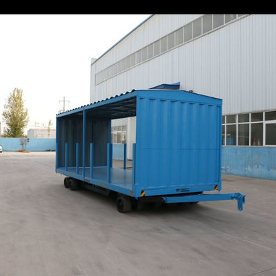 5t Yellow Four Side Rails Baggage Dolly Trailer Heavy Duty Transfer Cart