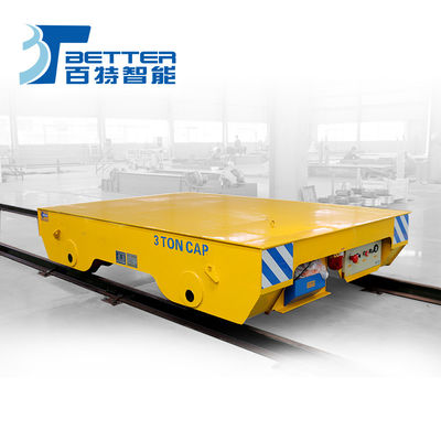 Heavy Duty Rail Transfer Cart Electric Powered 110 Ton Capacity for Transporting Large Vehicle Components in Assembly Lines