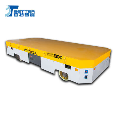 Omnidirectional Transfer Cart Steerable Electric Trolley Powered By Battery For 360 Degree Rotation And Heavy Load Transport